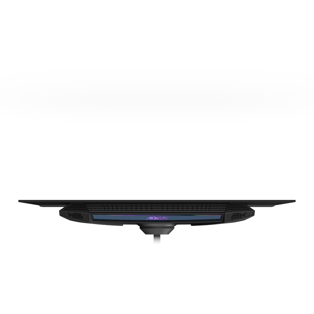 A large main feature product image of Gigabyte AORUS FO27Q5P - 27" 1440p 500Hz 0.03ms QD-OLED Gaming Monitor