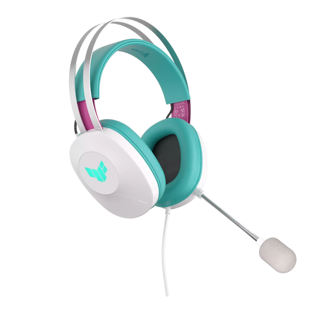 A large main feature product image of EX-DEMO ASUS TUF Gaming H1 GEN II Wired Gaming Headset - Hatsune Miku Edition
