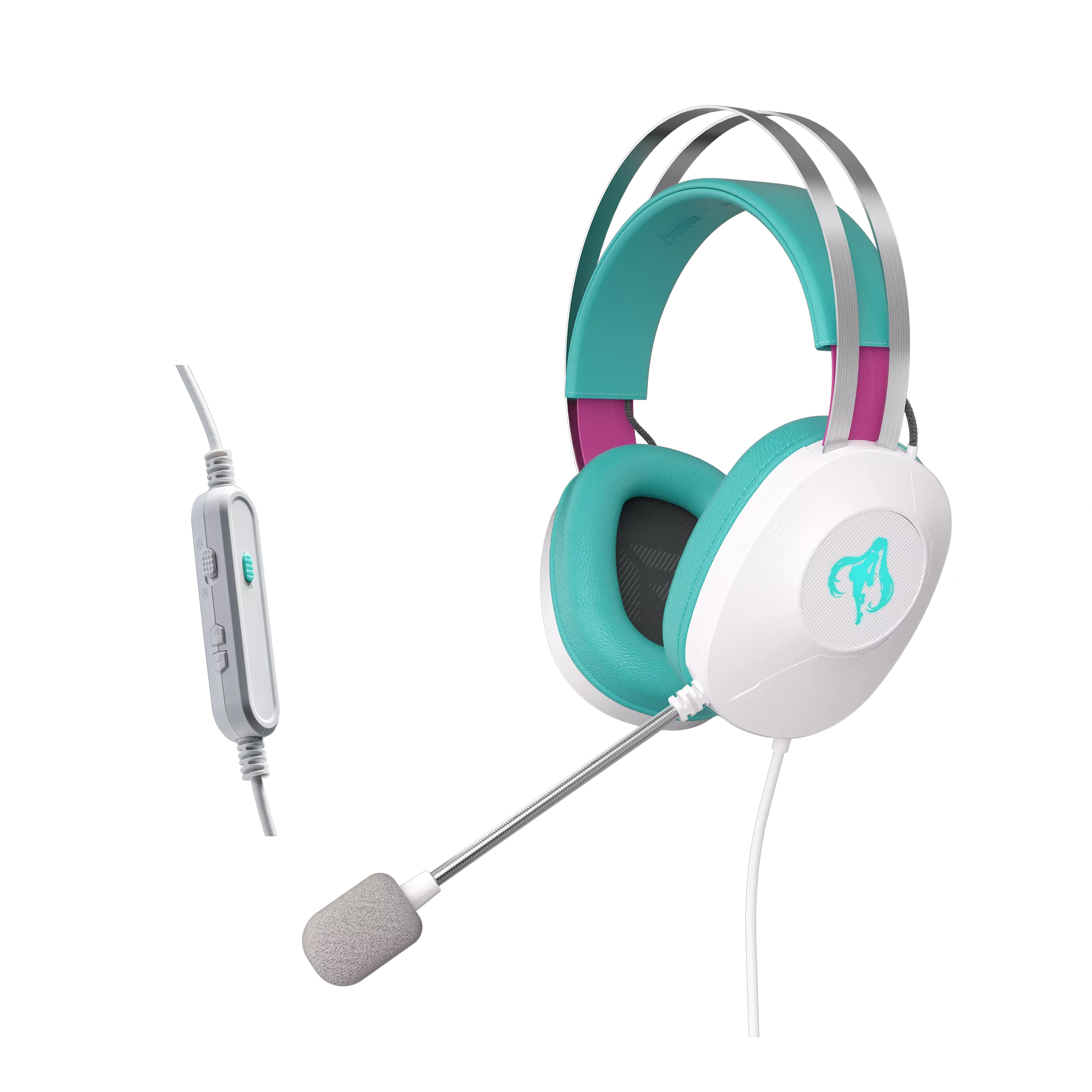 A large main feature product image of EX-DEMO ASUS TUF Gaming H1 GEN II Wired Gaming Headset - Hatsune Miku Edition
