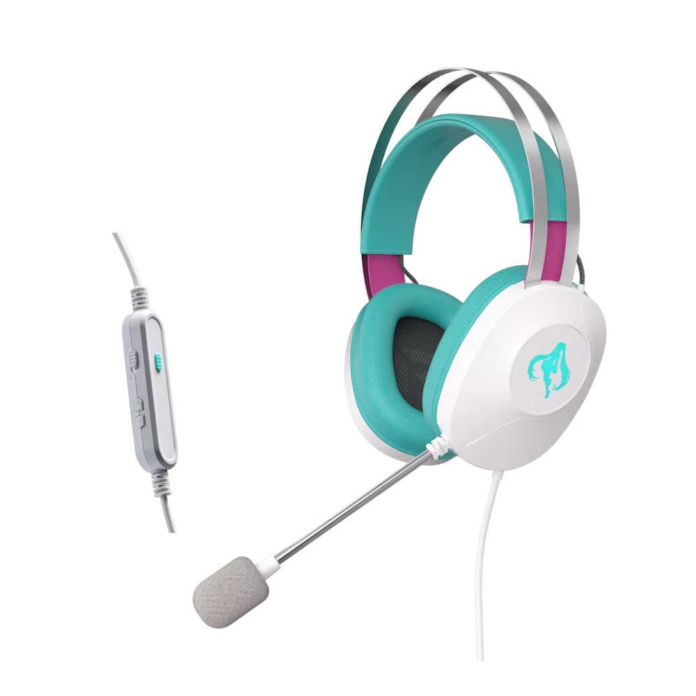 A large main feature product image of EX-DEMO ASUS TUF Gaming H1 GEN II Wired Gaming Headset - Hatsune Miku Edition