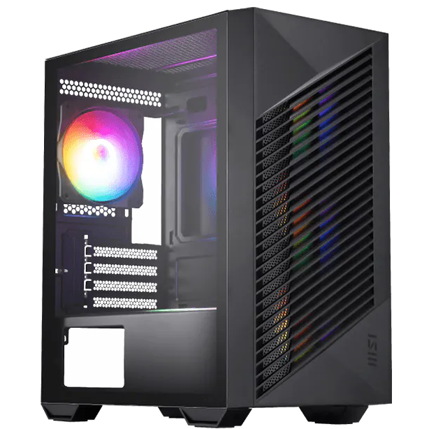 A large main feature product image of MSI PRO Forge M050A Mini Tower Case