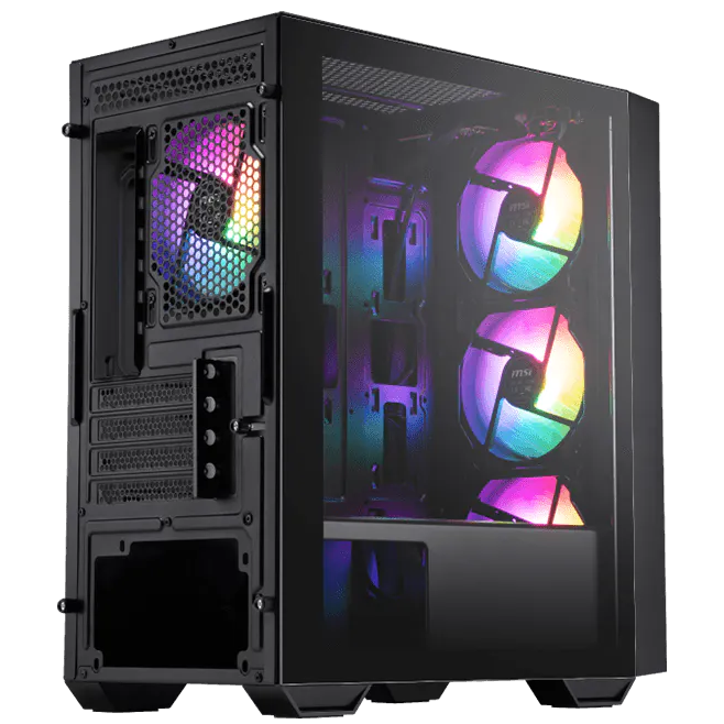A large main feature product image of MSI PRO Forge M050A Mini Tower Case
