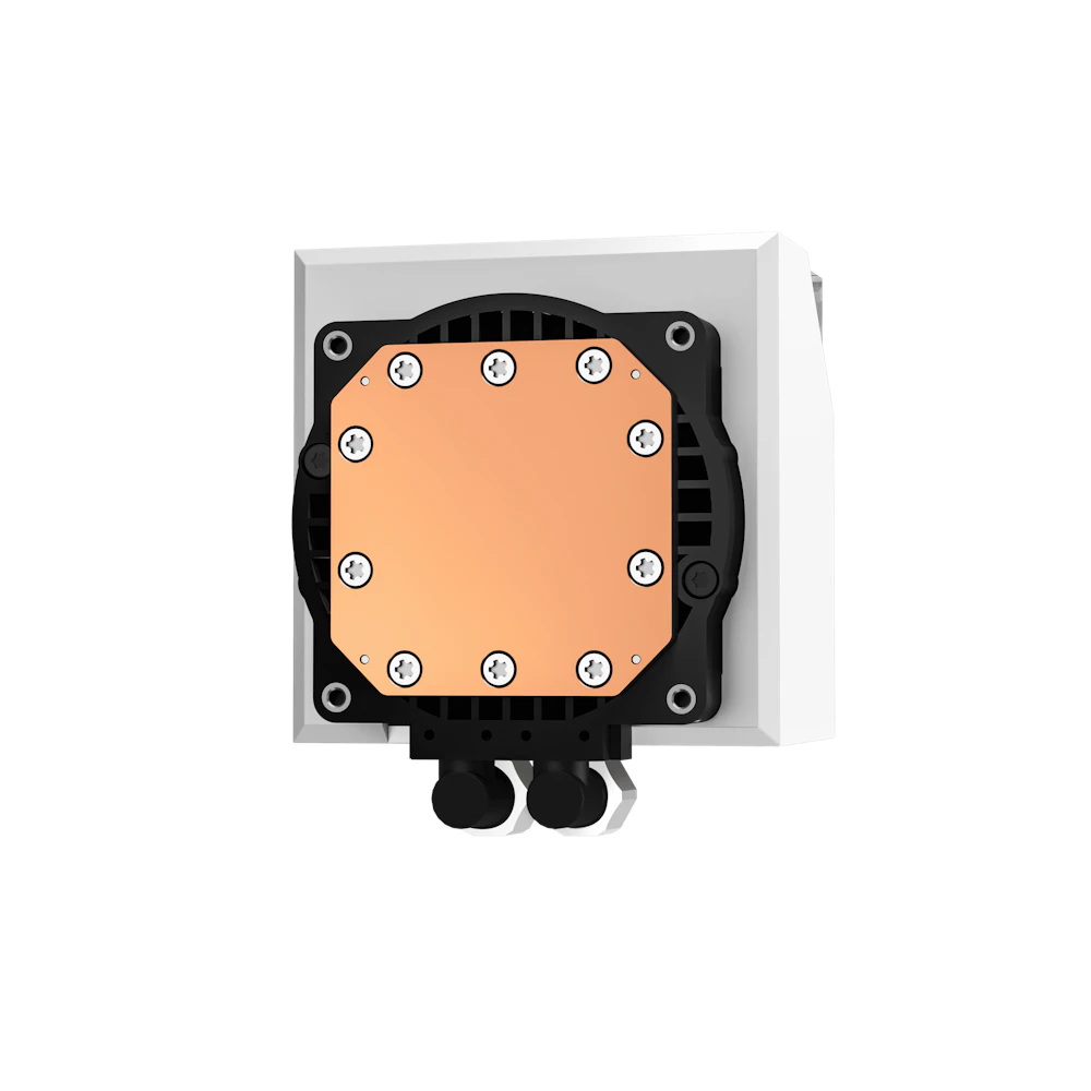 A large main feature product image of EX-DEMO DeepCool LT240 ARGB AIO Liquid CPU Cooler (White)