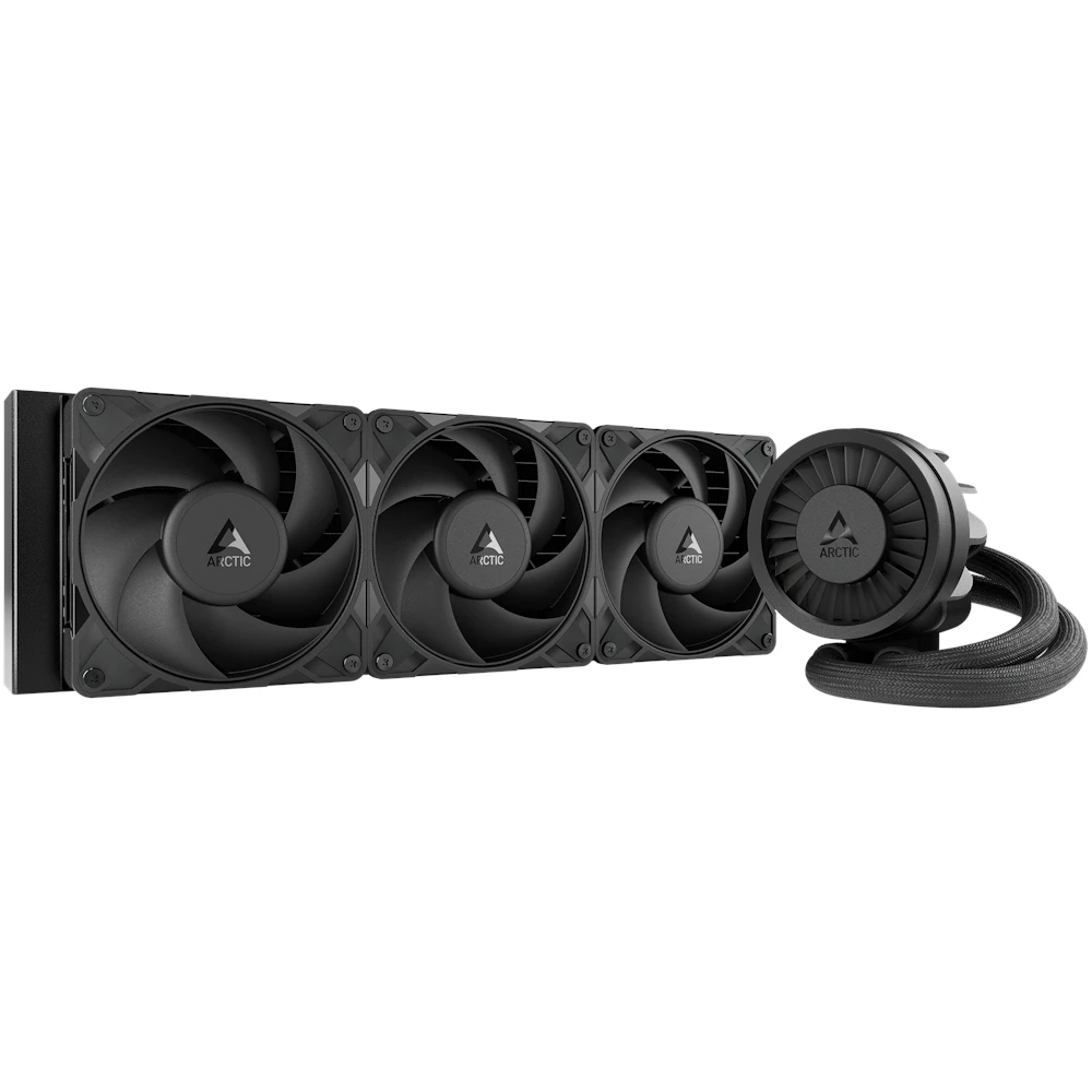 A large main feature product image of EX-DEMO ARCTIC Liquid Freezer III Pro 360mm AIO Liquid CPU Cooler (Black)