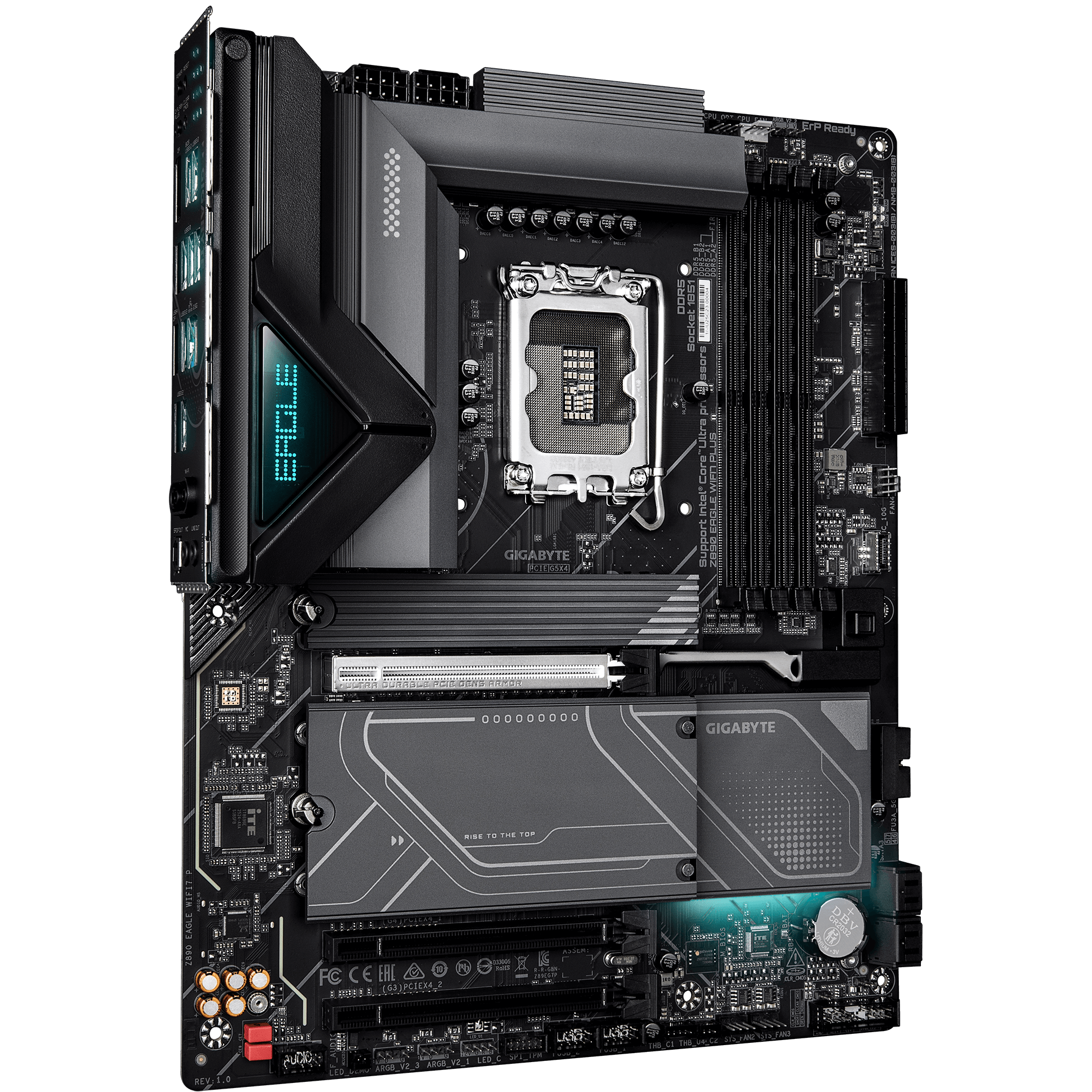 A large main feature product image of Gigabyte Z890 EAGLE WIFI7 PLUS LGA1851 ATX Desktop Motherboard