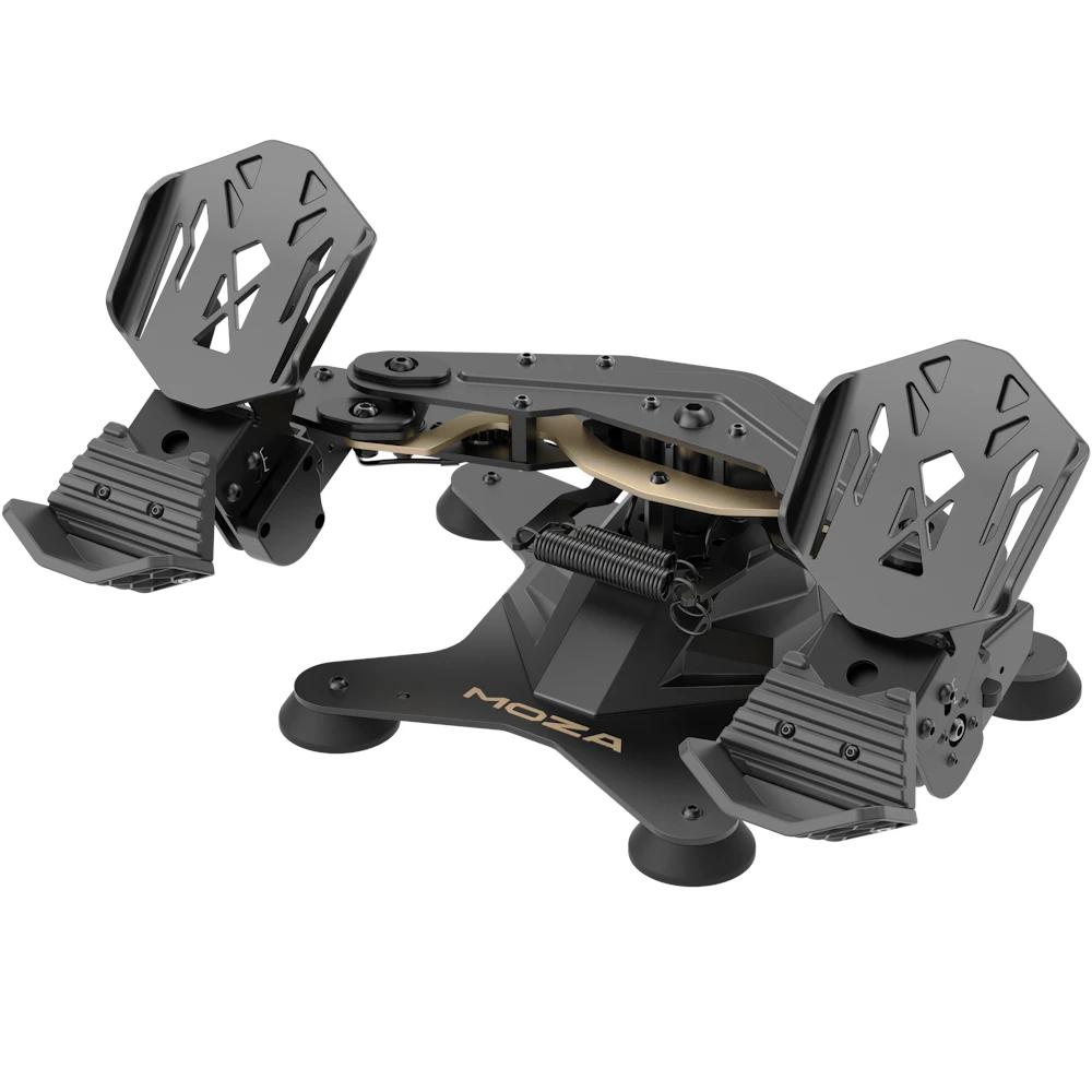 A large main feature product image of MOZA MRP Rudder Pedals