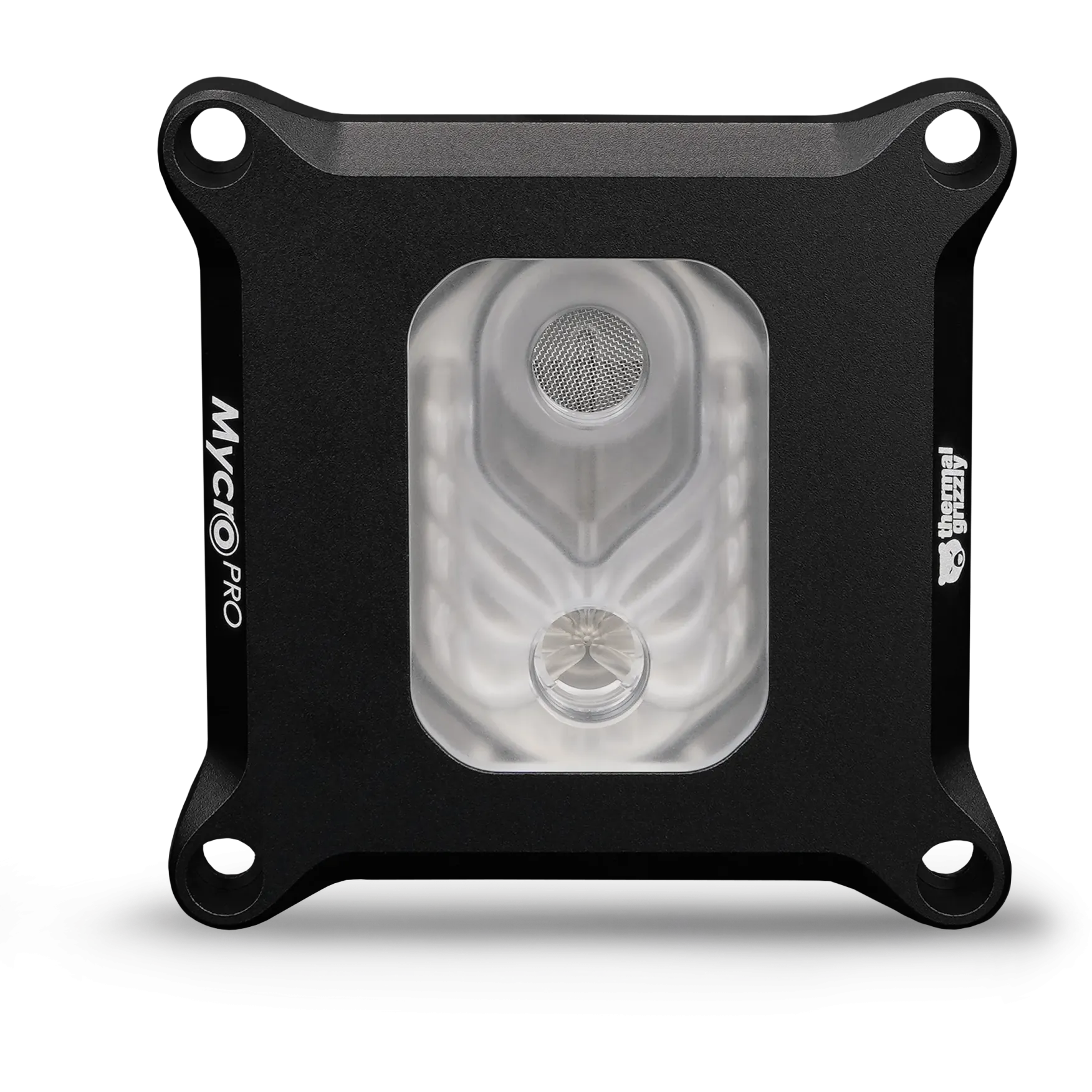 A large main feature product image of Thermal Grizzly Mycro Pro RGB CPU Water Block for Intel LGA1851