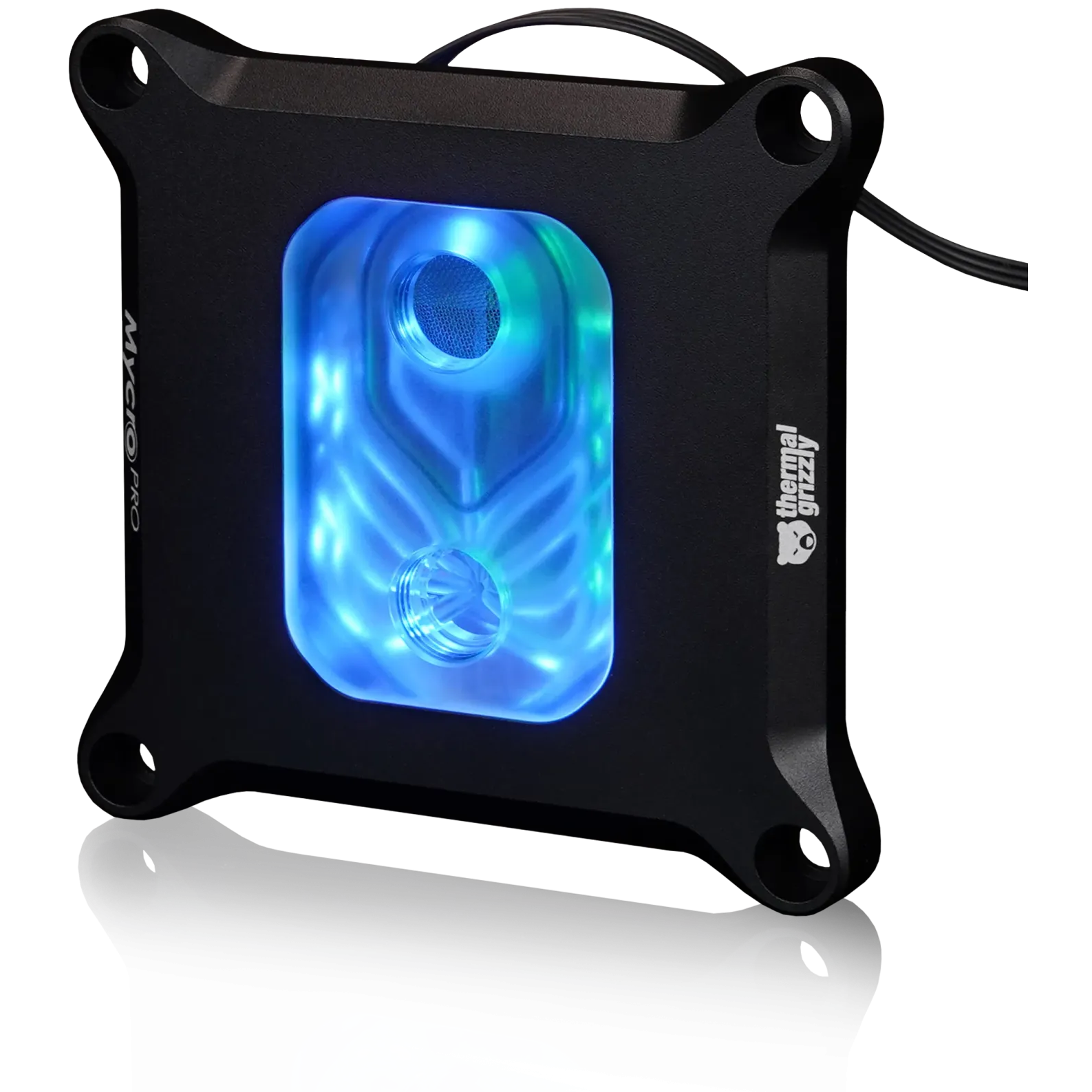 A large main feature product image of Thermal Grizzly Mycro Pro RGB CPU Water Block for Intel LGA1851