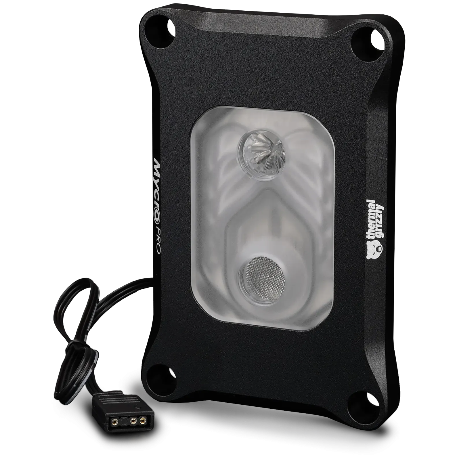 A large main feature product image of Thermal Grizzly Mycro Pro RGB CPU Water Block for AMD AM5