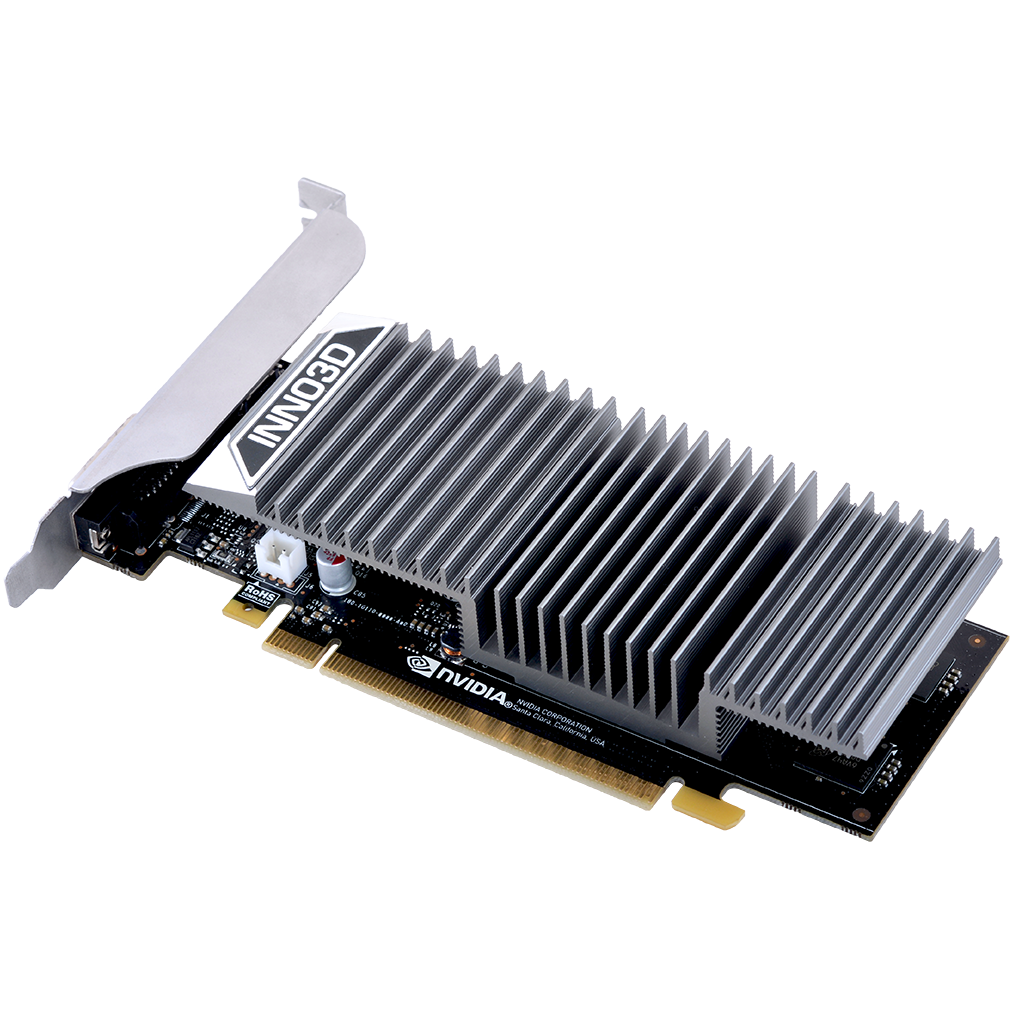 A large main feature product image of INNO3D GeForce GTX 1030 2GB GDDR5