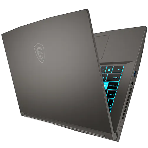 A large main feature product image of MSI Thin 15 (B2R) - 15" 144Hz, Core 7 240H, RTX 4050, 16GB/512GB - Win 11 Gaming Notebook