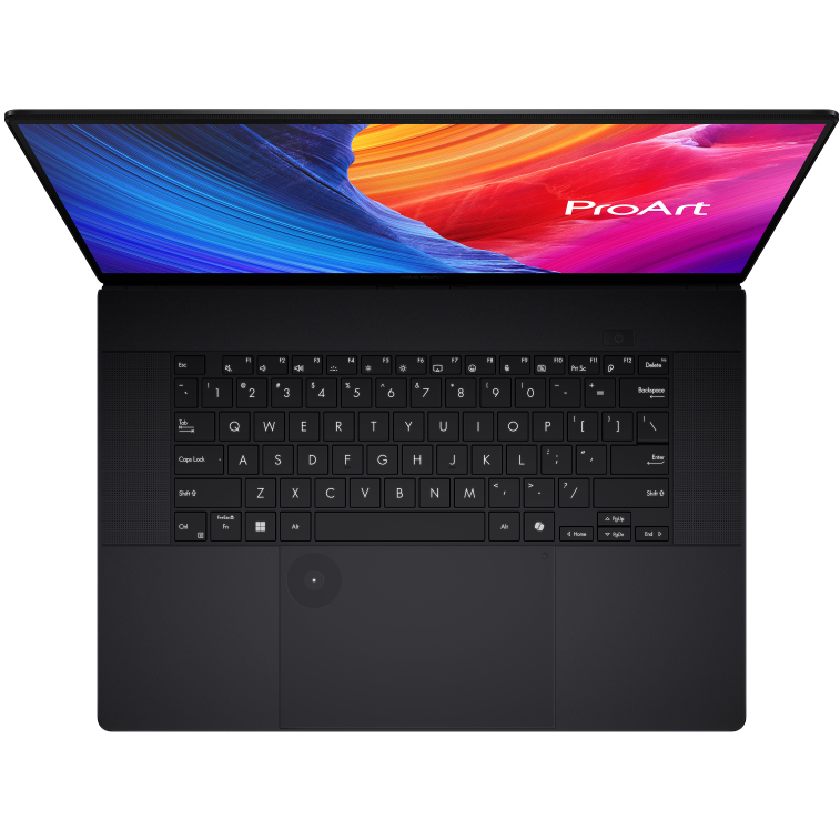 A large main feature product image of ASUS ProArt P16 (H7606) - 16" 4K OLED 120Hz Touch, Ryzen AI 9 HX 370, RTX 5080, 64GB/2TB - Win 11 Pro Notebook