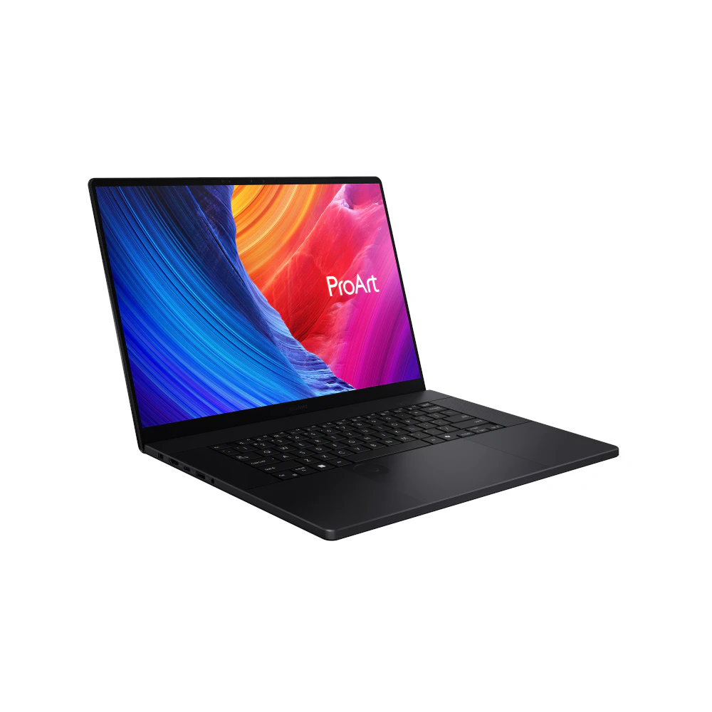 A large main feature product image of ASUS ProArt P16 (H7606) - 16" 4K OLED 120Hz Touch, Ryzen AI 9 HX 370, RTX 5080, 64GB/2TB - Win 11 Pro Notebook