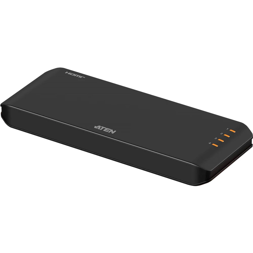 A large main feature product image of ATEN Essential 4 Port True 4K HDMI Splitter