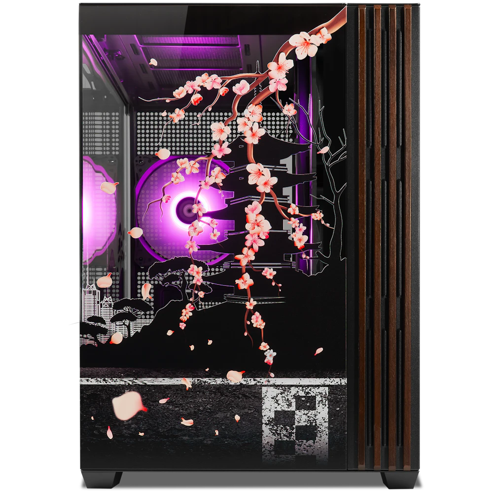 A large main feature product image of Thermaltake View 380 WS ARGB - Mid Tower Case Wood Edition (Black) (Racing Japan UV Print)