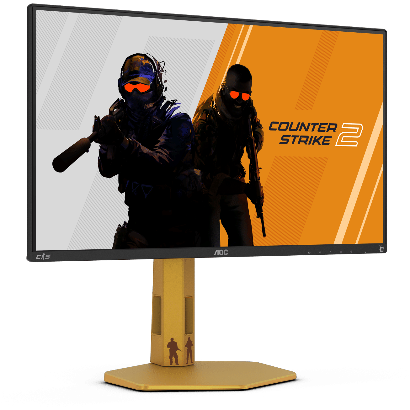A large main feature product image of EX-DEMO AOC Gaming CS25G - 25" 1080p 310Hz Fast IPS Monitor - Counter Strike 2 Edition