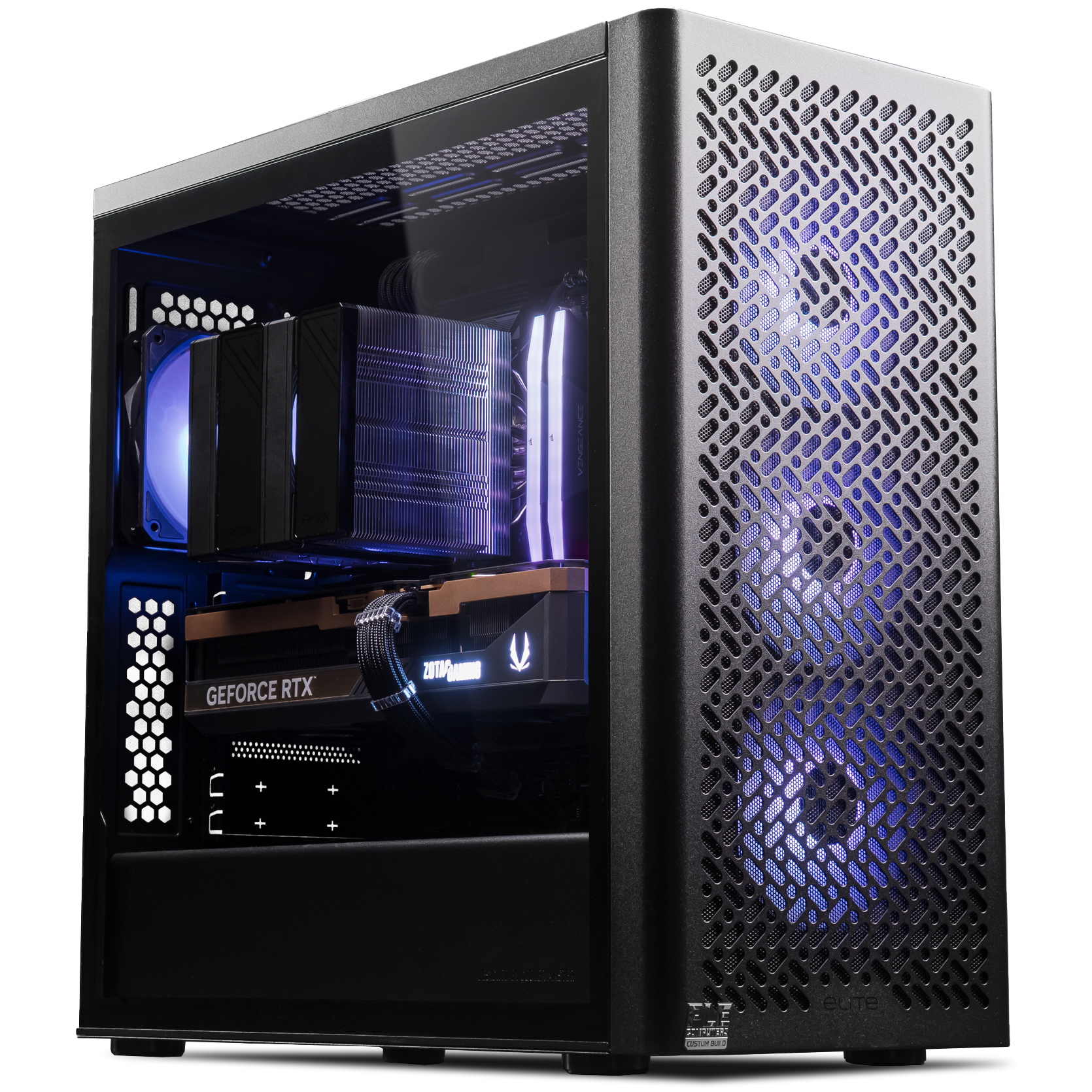 A large main feature product image of EX-DEMO PLE Quantum 5090 Prebuilt Ready To Go Gaming PC