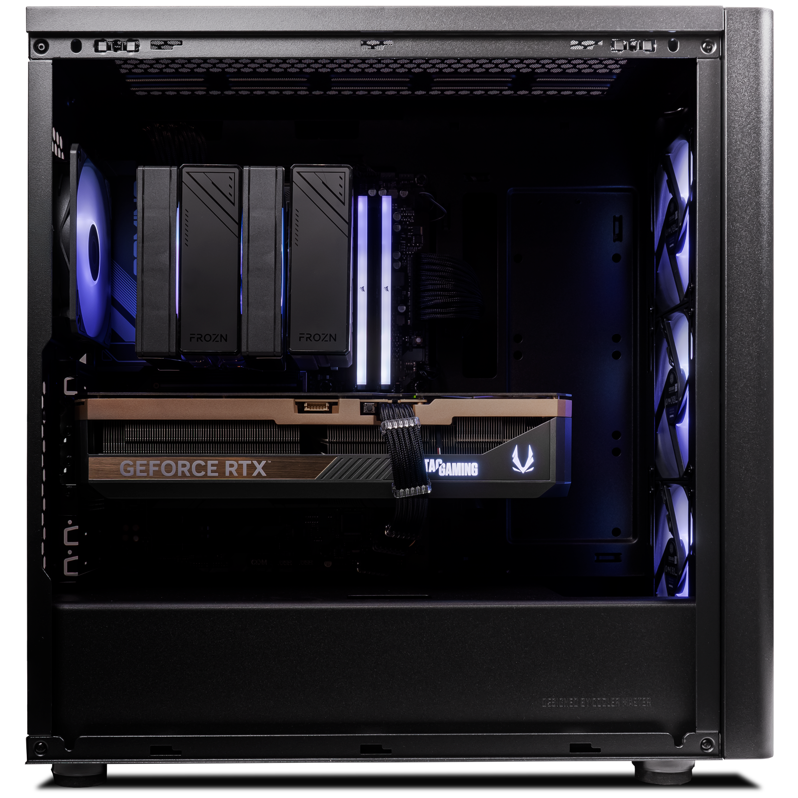 A large main feature product image of EX-DEMO PLE Quantum 5090 Prebuilt Ready To Go Gaming PC