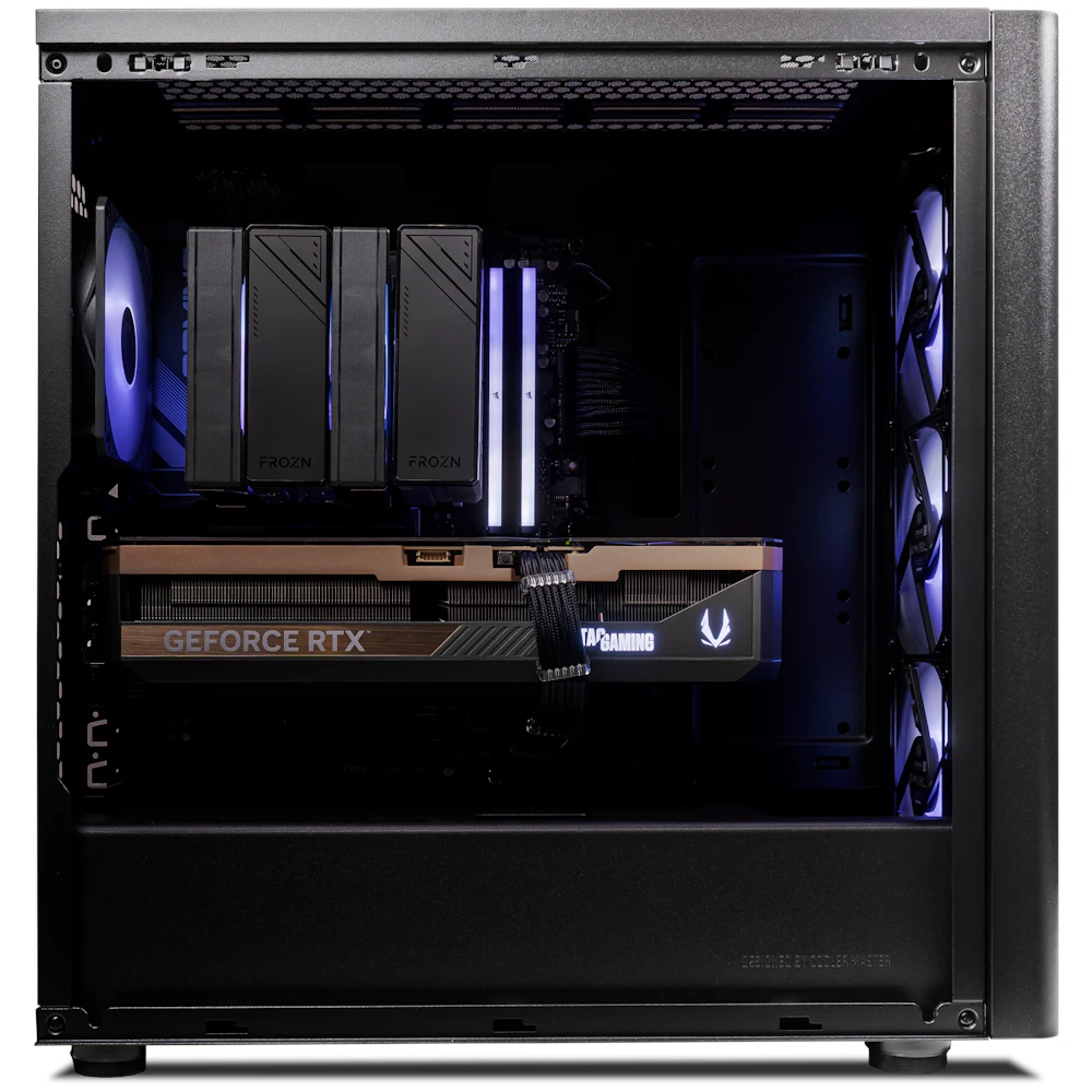 A large main feature product image of EX-DEMO PLE Quantum 5090 Prebuilt Ready To Go Gaming PC