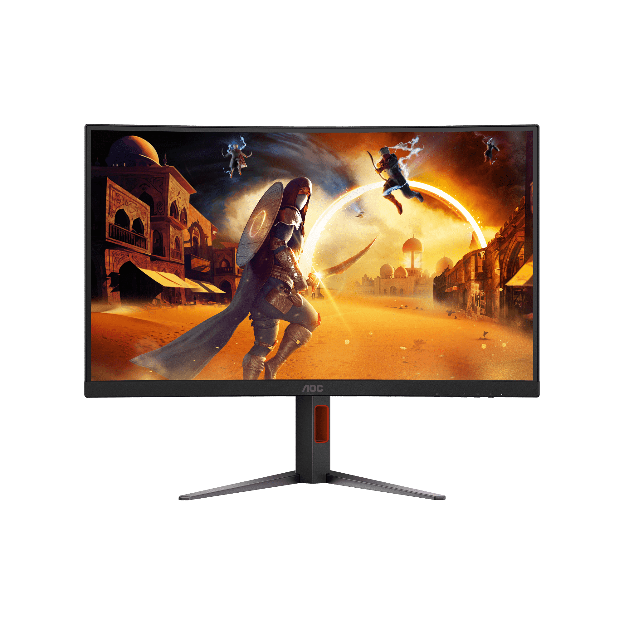 A large main feature product image of EX-DEMO AOC Gaming C27G4Z - 27" Curved 1080p 280Hz 0.3ms VA Monitor