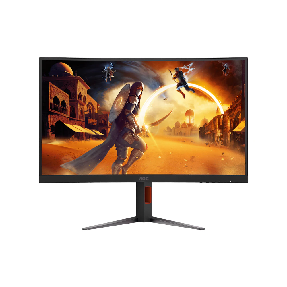 A large main feature product image of EX-DEMO AOC Gaming C27G4Z - 27" Curved 1080p 280Hz 0.3ms VA Monitor