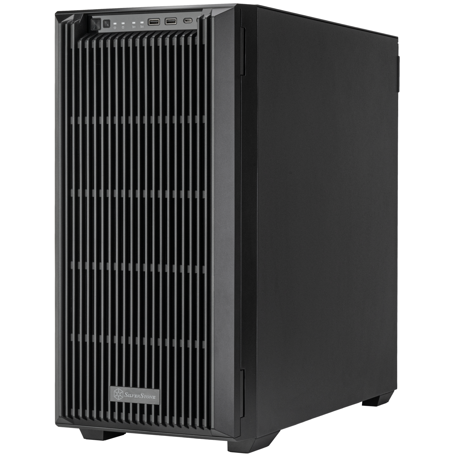 A large main feature product image of SilverStone CS383 8-Bay Full Tower NAS Case