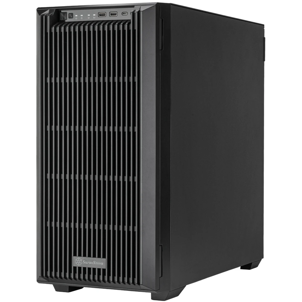 A large main feature product image of SilverStone CS383 8-Bay Full Tower NAS Case