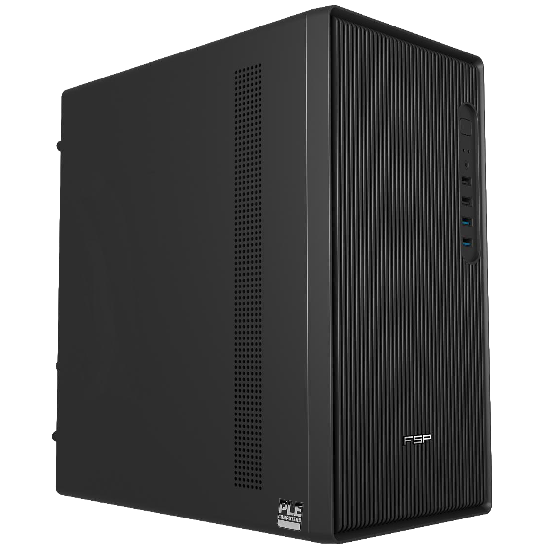 A large main feature product image of PLE AMD Home Plus Prebuilt Ready To Go Office PC