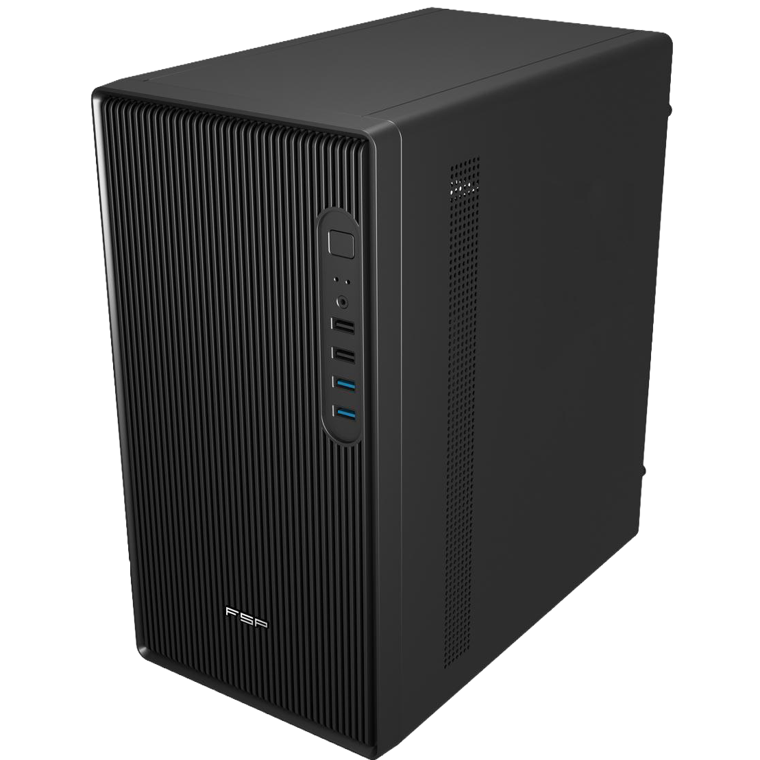 A large main feature product image of PLE AMD Home Plus Prebuilt Ready To Go Office PC