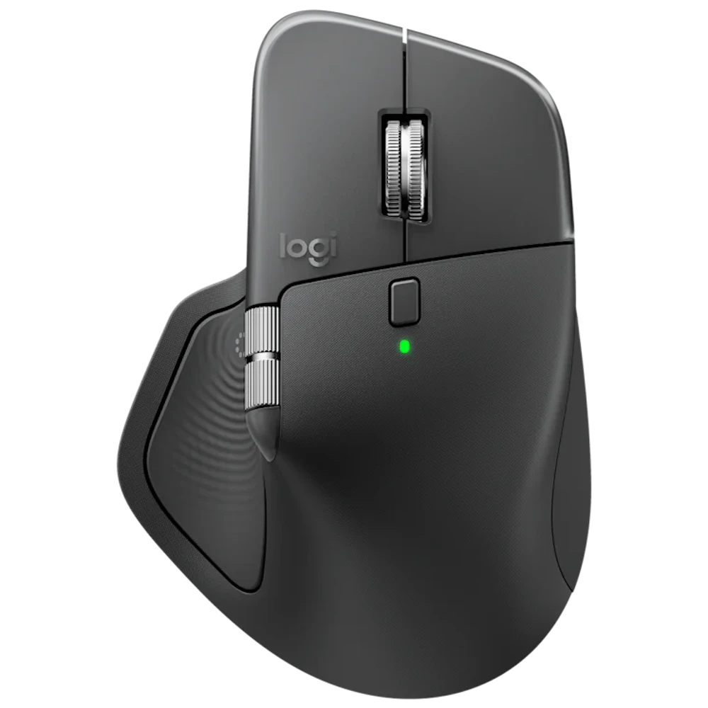 A large main feature product image of Logitech MX Master 4 High-Performance Wireless Mouse (Graphite)