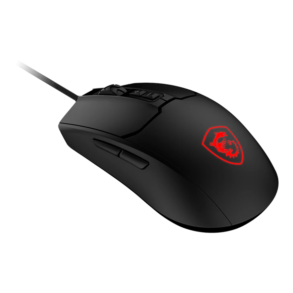 A large main feature product image of EX-DEMO MSI Forge GM100 Gaming Mouse