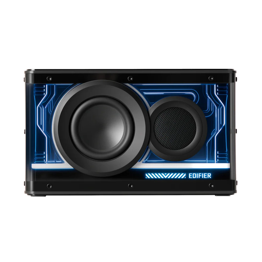 A large main feature product image of EX-DEMO Edifier QD25 Tabletop Bluetooth Speaker (Black)
