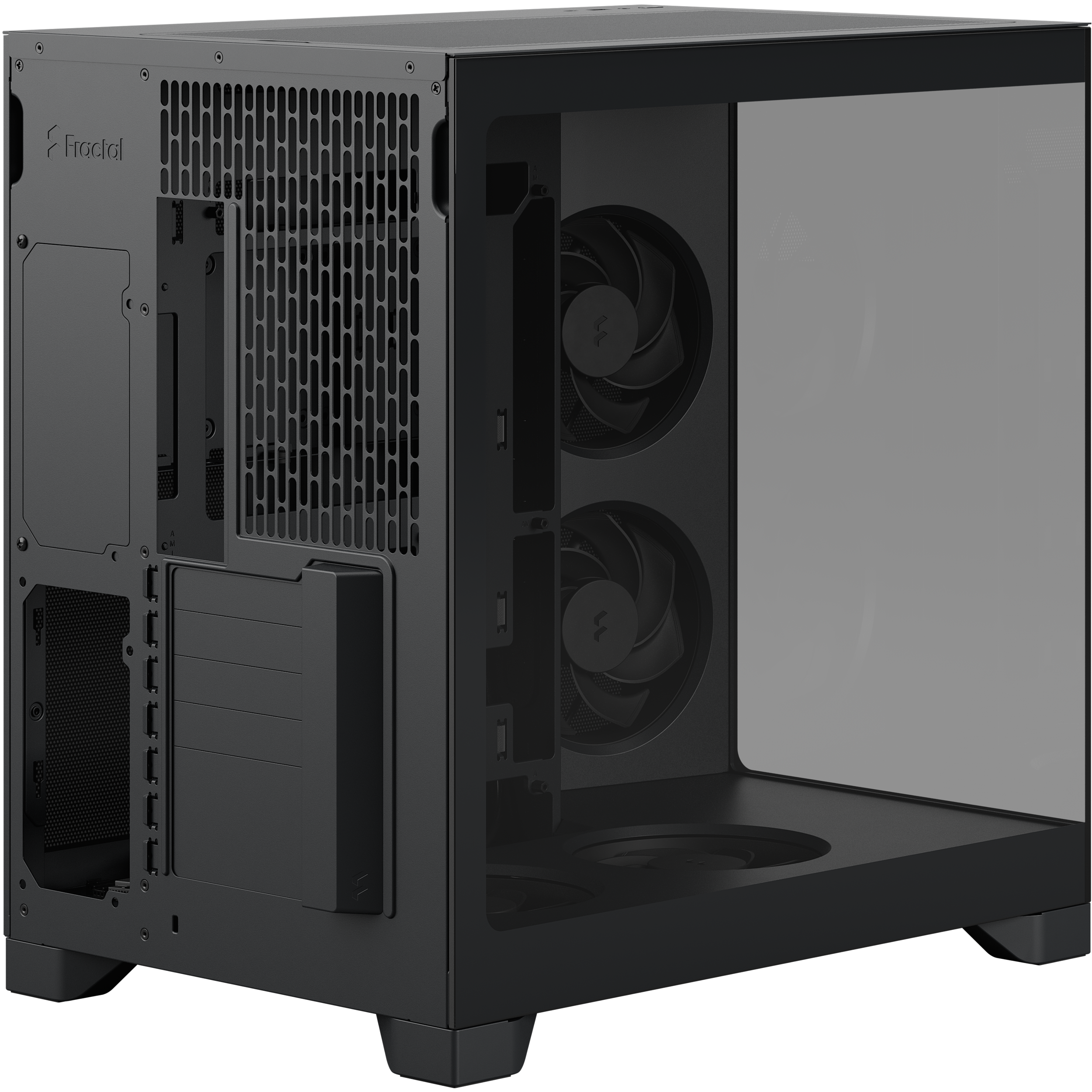 A large main feature product image of Fractal Design Pop 2 Vision TG Mid Tower Case (Black)