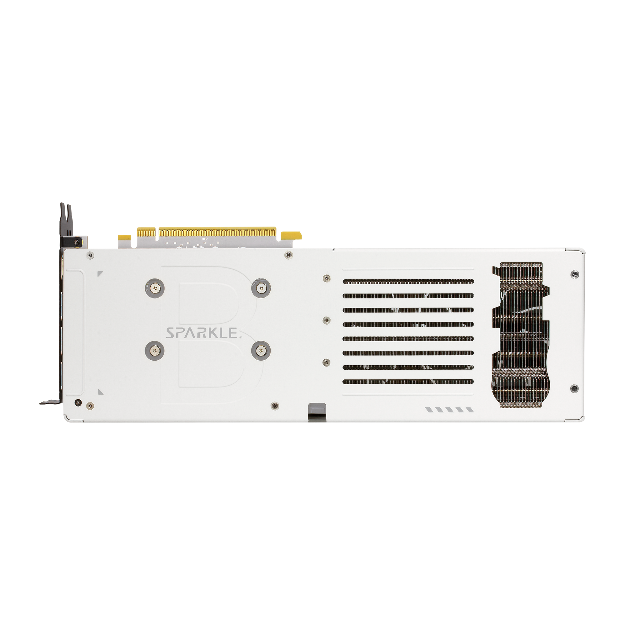 A large main feature product image of EX-DEMO SPARKLE Intel Arc Battlemage B580 TITAN Luna OC 12GB GDDR6