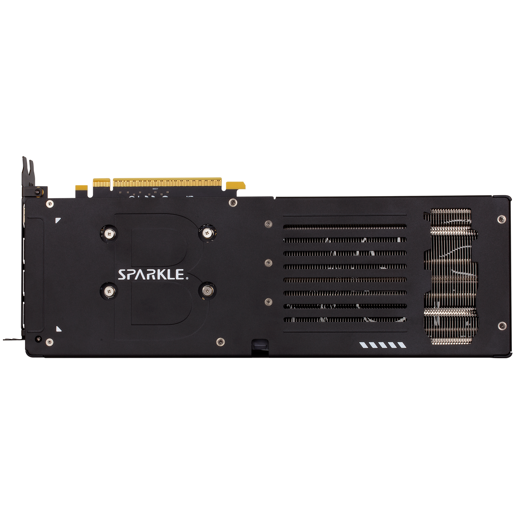 A large main feature product image of EX-DEMO SPARKLE Intel Arc Battlemage B580 TITAN Nox OC 12GB GDDR6