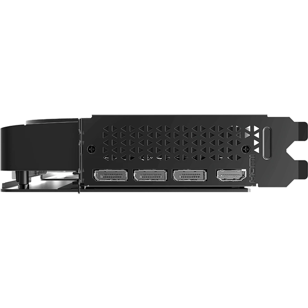 A large main feature product image of PNY GeForce RTX 5080 Dual Fan Slim OC 16GB GDDR7
