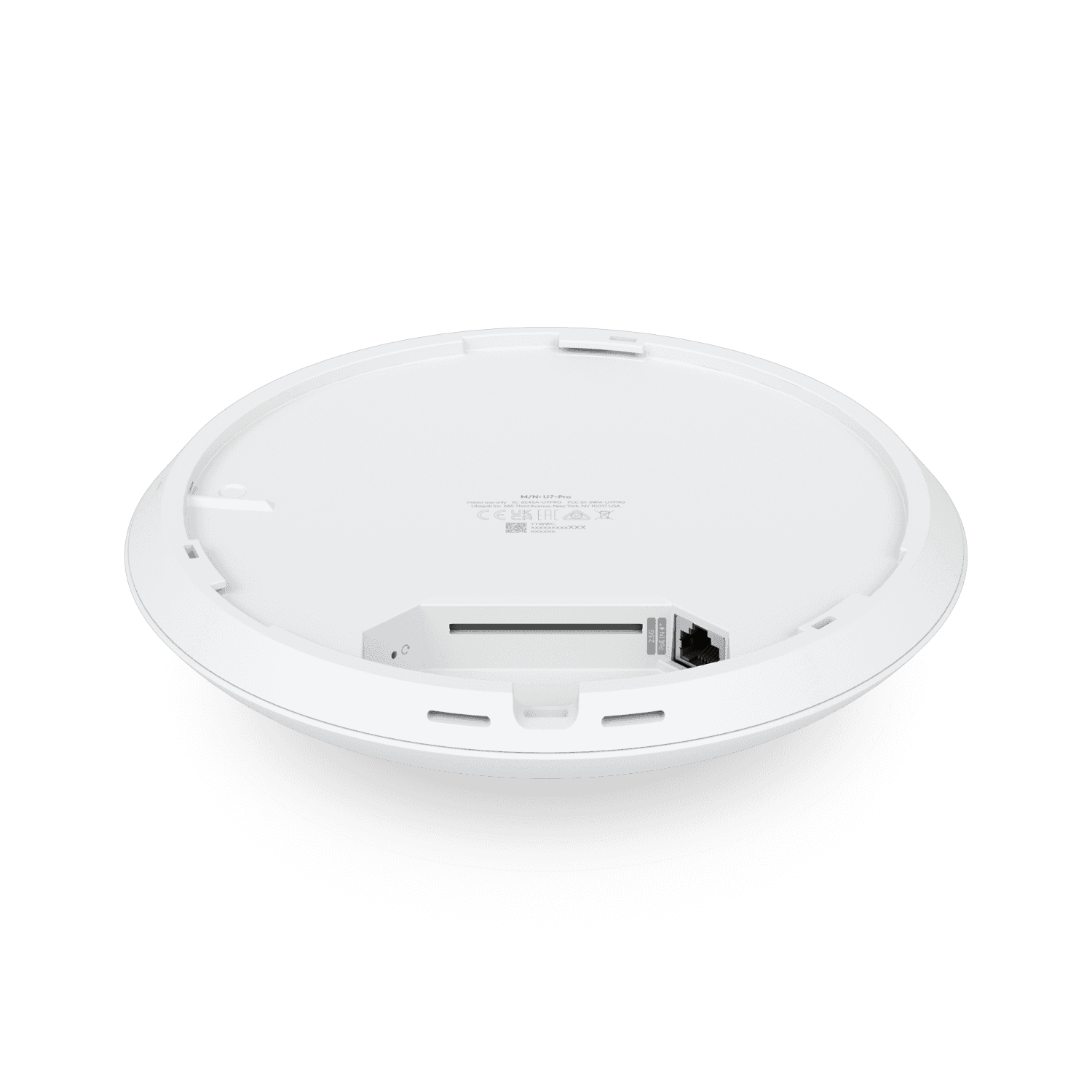 A large main feature product image of EX-DEMO Ubiquiti UniFi U7 Pro Ceiling-Mounted Wi-Fi 7 Wireless Access Point