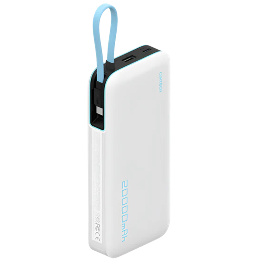 A large main feature product image of Cuktech PB200N CP25 45W 20000mAh Power Bank - White