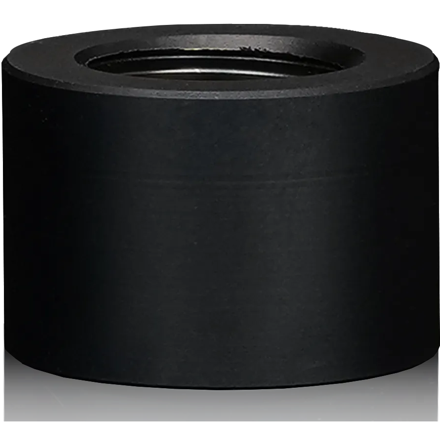 A large main feature product image of Thermal Grizzly DeltaMate Extender FF14 - G1/4" 14mm Female-Female Joiner Fitting (Black)