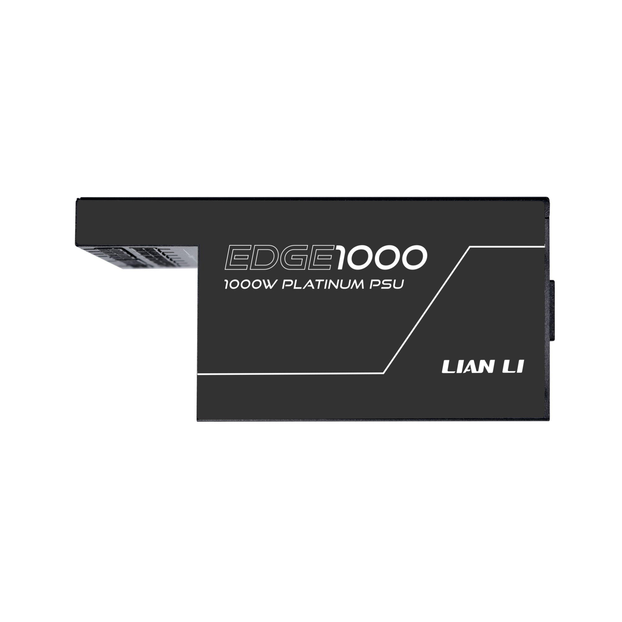A large main feature product image of EX-DEMO Lian Li Edge 1000W Platinum PCIe 5.1 ATX 3.1 Modular PSU