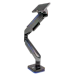 A product image of EX-DEMO GamerChief Pro Gaming Single Monitor Arm - Dark Grey w/RGB