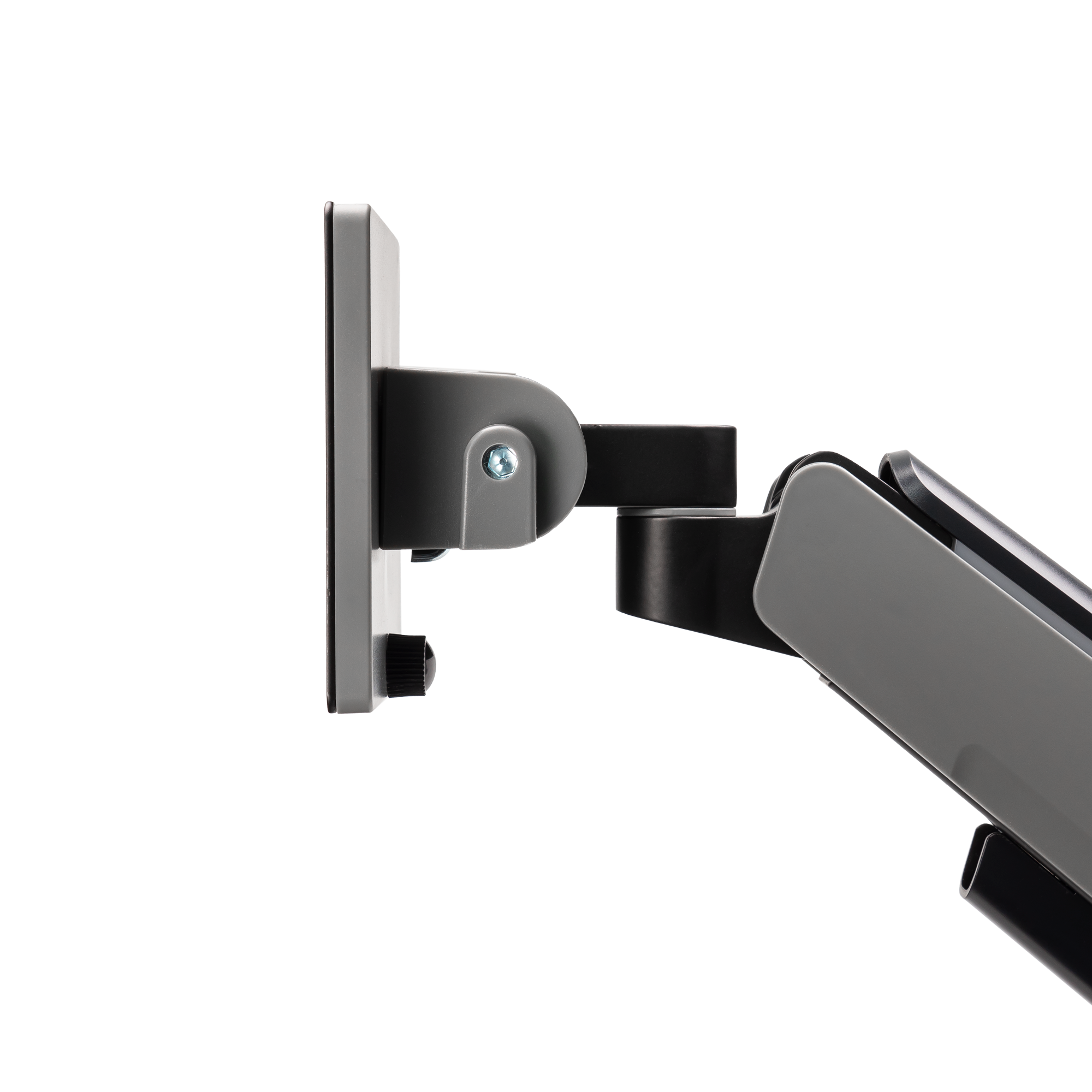 A large main feature product image of EX-DEMO GamerChief Pro Gaming Single Monitor Arm - Dark Grey w/RGB