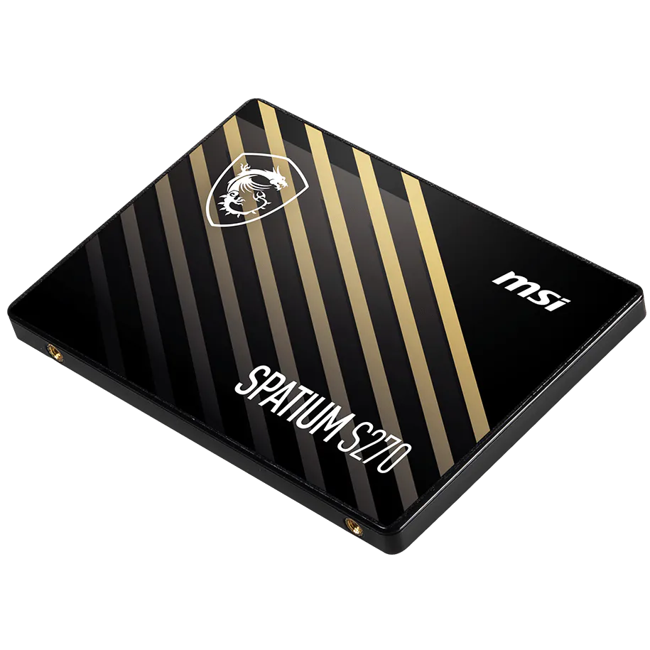 A large main feature product image of MSI Spatium S270 SATA III 2.5" SSD - 960GB