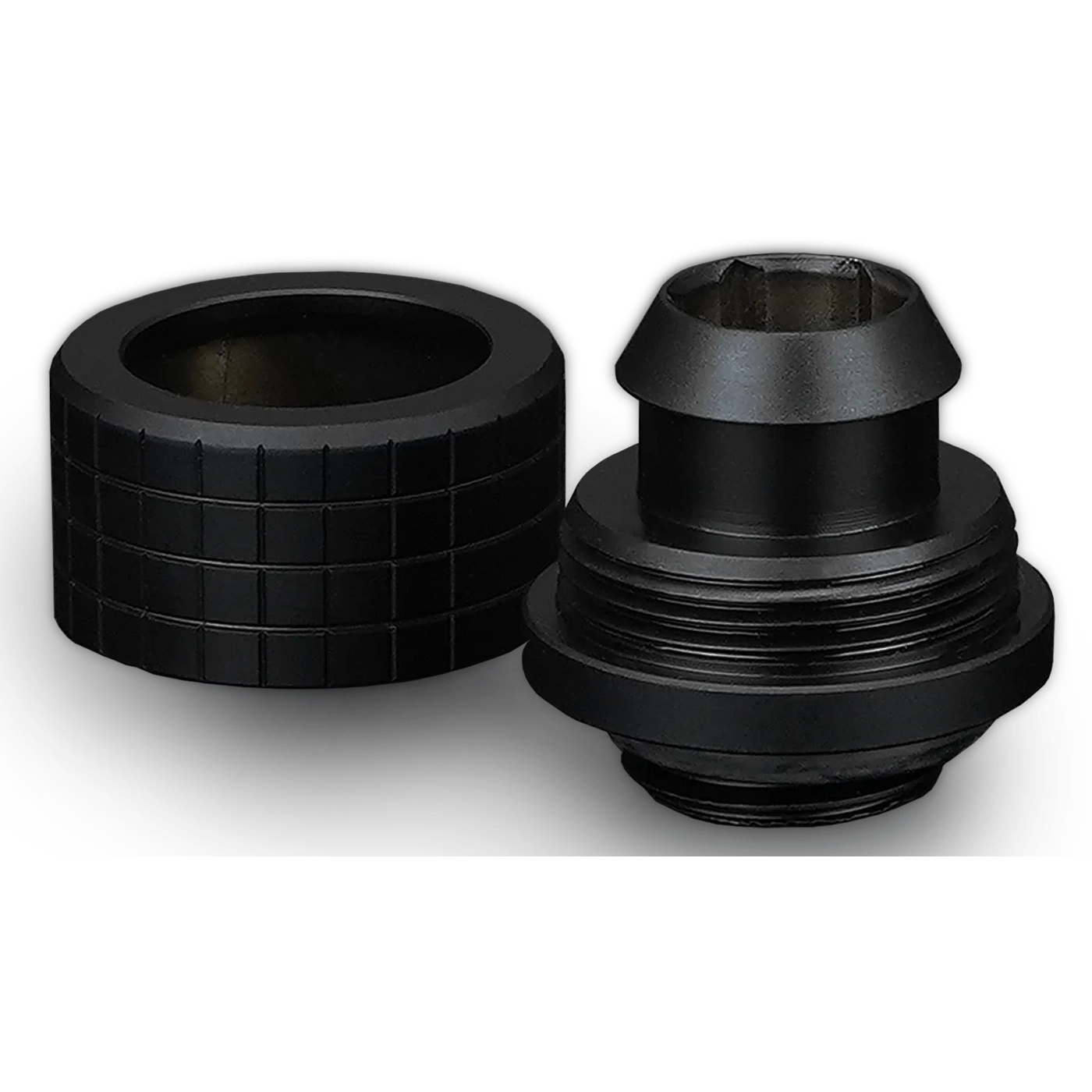 A large main feature product image of Thermal Grizzly DeltaMate ST13 - G1/4" 13mm Soft Tube Compression Fitting (Black)
