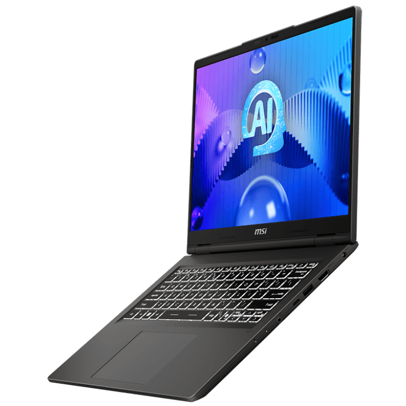 A large main feature product image of EX-DEMO MSI Venture 14 AI (A1M) - 14" 2.8K 120Hz OLED, Ultra 5 125H, 32GB/1TB - Win 11 Notebook