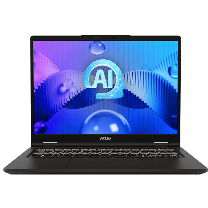 A large main feature product image of EX-DEMO MSI Venture 14 AI (A1M) - 14" 2.8K 120Hz OLED, Ultra 5 125H, 32GB/1TB - Win 11 Notebook