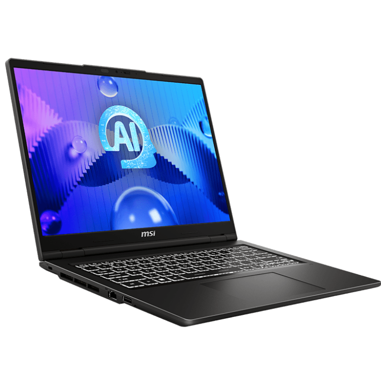 A large main feature product image of EX-DEMO MSI Venture 14 AI (A1M) - 14" 2.8K 120Hz OLED, Ultra 5 125H, 32GB/1TB - Win 11 Notebook