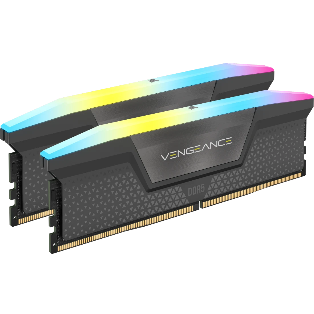 A large main feature product image of Corsair Vengeance RGB 32GB Kit (2x16GB) XMP/EXPO DDR5-6000 C38 (Grey) 