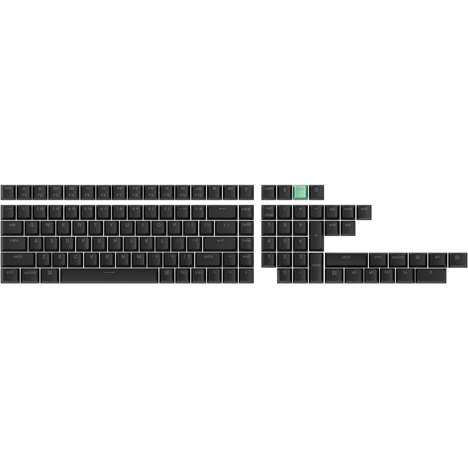 A large main feature product image of EX-DEMO Keychron Cherry Profile Shine-Through Double-Shot PBT Keycap Set (121pcs)