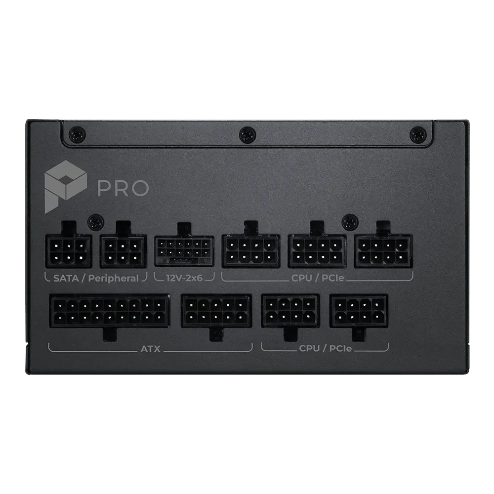 A large main feature product image of MSI PRO A1000PL - 1000W Platinum PCIe 5.0 ATX Modular PSU